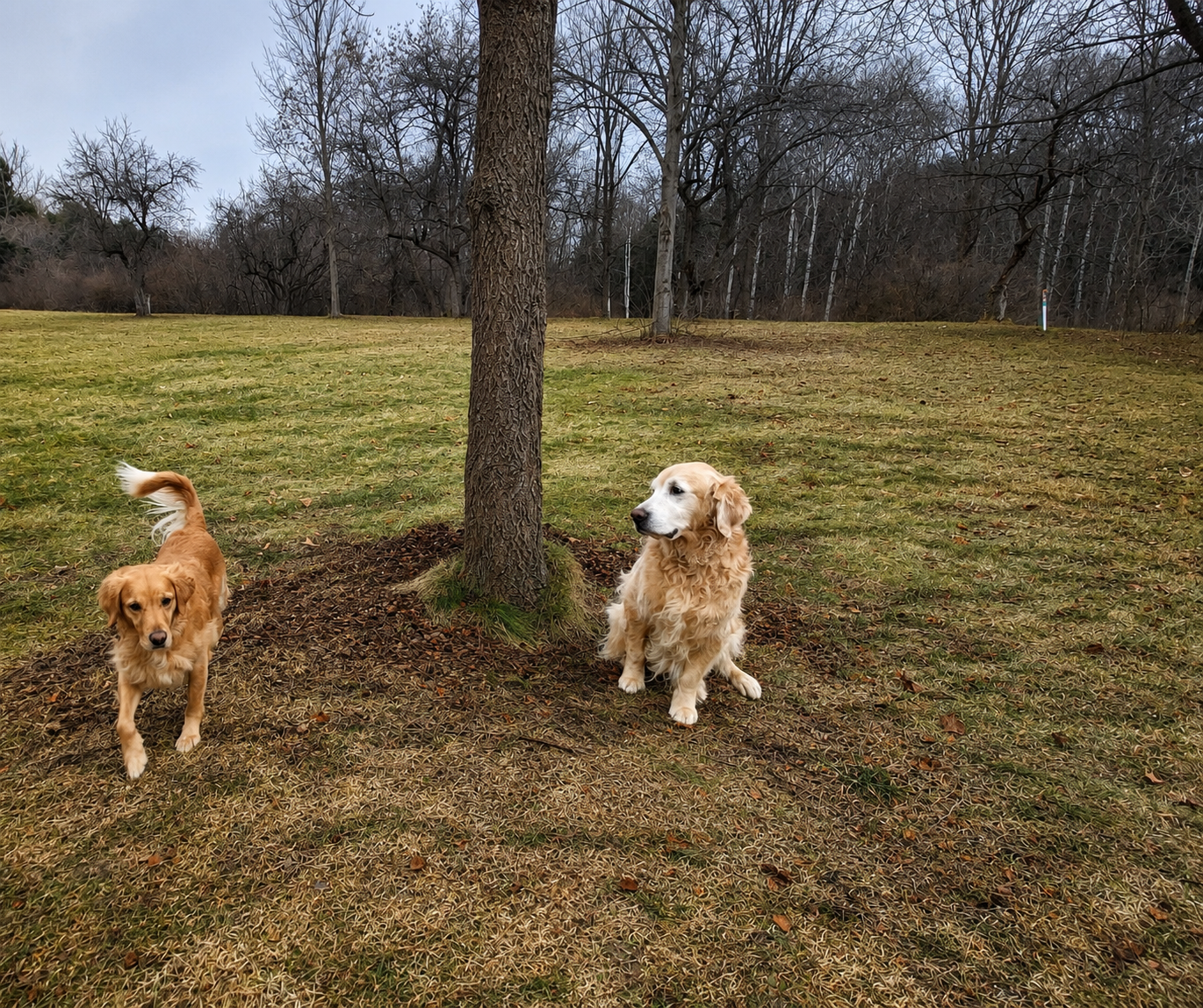 Two goldens